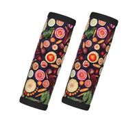 Vegano Frutas y verduras vivas Imprimir, 2 piezas de fundas para asas de equipaje, cubiertas suaves y cómodas para asas de equipaje. Etiqueta para equipaje.