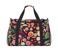 Vegano Frutas y Verduras vivas Imprimir,Bolsas Deportivas, Bolsos de Viaje Deportivos Cruzados de Mano, Bolsas de Viaje de Gran Capacidad para Mujeres y Hombres.