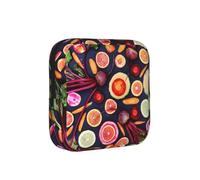 Vegano Frutas y Verduras vivas Imprimir,Bolsas para Guardar compresas sanitarias, Bolsas para la menstruación para Mujeres y Adolescentes.