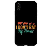 Vegano No como mis homies Retro vegetariano a base de Carcasa para iPhone XS Max