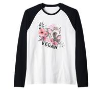 Vegano, No Me como a Mis Amigos -Animal Vegetariano Paz Mundial Camiseta Manga Raglan