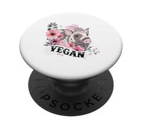 Vegano, No Me como a Mis Amigos -Animal Vegetariano Paz Mundial PopSockets PopGrip Adhesivo