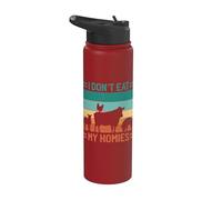 Vegano No te comas a mis amigos Vegetariano divertido vida Stainless Steel Insulated Water Bottle