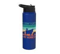 Vegano No te comas a mis amigos Vegetariano divertido vida Stainless Steel Insulated Water Bottle