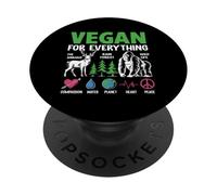 Vegano para Todo Los Animales Lluvia Bosque Salvaje Vida Com PopSockets PopGrip Adhesivo