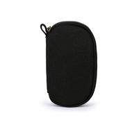 Vegano Pequeño Monedero Monedero Mini Lona Con Cremallera Auricular Organizador Caso Bolsa (Negro), Negro -, 2.75”(L)1.37”(W)4.72”(H)