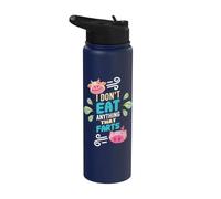Vegano Vegetariano Planta Amor Sin Carne Dieta Ética Herbívoro Stainless Steel Insulated Water Bottle