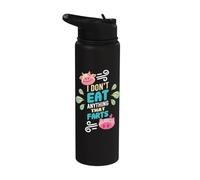 Vegano Vegetariano Planta Amor Sin Carne Dieta Ética Herbívoro Stainless Steel Insulated Water Bottle