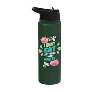 Vegano Vegetariano Planta Amor Sin Carne Dieta Ética Herbívoro Stainless Steel Insulated Water Bottle