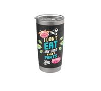 Vegano Vegetariano Planta Amor Sin Carne Dieta Ética Herbívoro Vaso térmico de acero inoxidable de doble pared