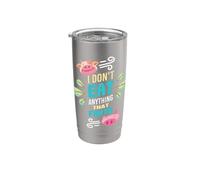 Vegano Vegetariano Planta Amor Sin Carne Dieta Ética Herbívoro Vaso térmico de acero inoxidable de doble pared