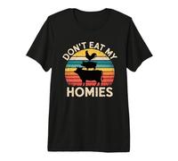 Veganos y Vegetarianos Don't Eat My Homies Funny Vegan Retro Camiseta Premium