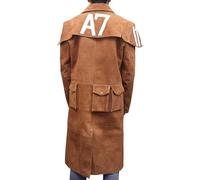Vegas A7 Duster Coat NCR New Veteran Ranger - Gabardina de gamuza sintética A7 New Vegas, color marrón, Marrón - Gamuza sintética, XL