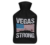 Vegas - Botella de agua de goma fuerte con cubierta de felpa suave, bolsa de agua caliente para invierno, manos y pies, protección contra el frío, 1000 ml