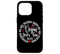 Vegas Girls Trip 2025 Crew We're Trouble When We're Together Carcasa para iPhone 16 Pro