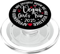 Vegas Girls Trip 2025 Crew We're Trouble When We're Together PopSockets PopGrip para MagSafe