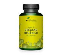 Vegavero Aceite de Orégano Orgánico | 90 mg Carvacrol + 3,5 mg Timol | 100% Vegano y Sin Aditivos | Testado en Laboratorio Alemán | 180 Cápsulas (6 Meses de Uso Contínuo)