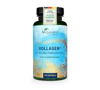 Vegavero Colágeno Vegano + Ácido Hialurónico | DOSIS ALTA | Piel + Cabello + Antiedad | AMINOÁCIDOS | Articulaciones + Masa Muscular | Materia Premium: Vollagen | Sin Aditivos