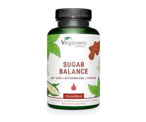 Vegavero Control Glucosa Complex | Picolinato de CROMO | 120 Cápsulas | Blood Sugar | Canela Ceylan + Gymnema Silvestre + Bitter Melon | Para 4 Meses | Vegano & Sin Aditivos