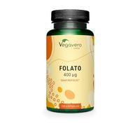 Vegavero Folato 400 µg de 5-MTHF | Materia Prima Premium: Quatrefolic | 120 Cápsulas | Alta Biodisponibilidad | Sin Aditivos Sintéticos | Embarazo y Preconcepción | Vegano