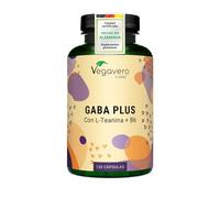 Vegavero GABA Plus | 1000 mg GABA + 90 mg L-Teanina + Vitamina B6 | Apoyo Antiestrés, Relajación y Sistema Nervioso | Testado en Laboratorio | 120 Cápsulas | Vegano y Sin Aditivos