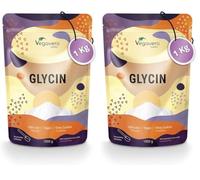 Vegavero Glicina Polvo | 1 Kg de L-Glicina (330 porciones) | Pura y Sin Aditivos | Con Cuchara Medidora | Vegano & Testado en Laboratorio (Paquete de 2)