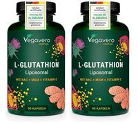 Vegavero Glutatión Liposomal PureWay™- G | Antioxidante Potente | NAC + Glicina + MSM + Vitamina C + Magnesio | Regenerador Celular | 90 Cápsulas (Paquete de 2)