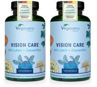 Vegavero Luteína Complex | 40mg Luteina + 8mg Zeaxantina | 16000 MG Flor de Cálendula | Materia Premium: Xanmax | Testado en Alemania | Sin Aditivos y Vegano (Paquete de 2)