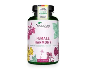 Vegavero Menopausia Complex | Control de Sofocos y Bienestar Emocional | Con Salvia, Lúpulo, Yam Silvestre, Onagra, Manzanilla | 120 Cápsulas | 100% Natural, Sin Aditivos y Vegano