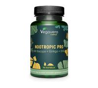 Vegavero Nootrópico Natural | 90 Cápsulas | Claridad Mental, Concentración y Memoria | Con Bacopa Monnieri + Ginkgo Biloba + Panax Ginseng + Omega 3 | Testado en Alemania | Vegavero