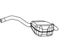 VEGAZ FS-710 Silenciador trasero para FORD MONDEO IV Turnier (BA7) S-MAX (WA6)