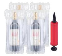 VEGCOO 20 protectores de botellas de vino de burbujas con bomba gratis, Clear, Bolsas de burbujas
