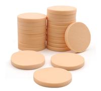 VEGCOO 24 esponjas de maquillaje, esponjas redondas reutilizables para pintura facial, esponja de maquillaje laminada para base de maquillaje, crema BB, líquido, crema solar