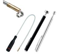 VEGCOO 3Pcs Herramientas de Recogida Iman Flexible Telescópicas Magnéticas 1.5LB 3LB 5LB, Herramientas Taller Mecanico Iman Telescopico Recogedor Magnético Para Recoger Piezas
