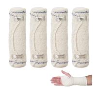 VEGCOO 4 rollos de vendajes elásticos, rollos de gasa con clip de metal, banda a presión, banda de soporte extensible para soporte de tobillo, brazo, muñeca, rodilla (15 cm x 4,5 m)