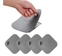 VEGCOO 4Pcs Protector de Drenaje, Tapa Desague Ducha, Tapón de Silicona Antiolor para Bañera y Ducha, Rejilla de Silicona para Fregadero de Cocina (Gris, 15x15cm)