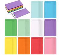 VEGCOO 60 Piezas Sobres Pequeños, 16 * 8 cm Sobres Multicolores Autoadhesivos de Invitación de Semilla de Dinero, para Ahorro de Monedas, Billetes, Cheques, Tarjetas, 10 Colores