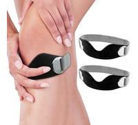VEGCOO Cinta de silicona para tendones rotulianos, 2 unidades, para corredores, deportistas, para dolor de rodilla, síndrome de punta rotuliana, prevención y apoyo, transpirable, flexible