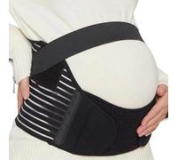 VEGCOO Cinturón de apoyo para embarazo, talla XL, color negro, viene con extensor de cintura ajustable, cinturón de apoyo de maternidad para preparación del parto, alivio del dolor de espalda, pélvico