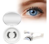 VEGCOO Conjunto de pestañas magnéticas estilo B/estilo E pestañas postizas magnéticas Natural conjunto completo mezclado con pinzas sin pegamento imán pestañas completas (estilo B)