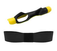 VEGCOO Entrenador de agarre de golf y banda de brazo correctora de swing, ayuda de entrenamiento de golf, entrenadores de agarre de swing de golf para mejorar la mecánica de swing (amarillo)