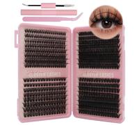 VEGCOO Pestañas Postizas Naturels Cluster Lashes 560 Unds 60+100+120+150D Pestañas Pelo a Pelo Extensiones de Pestañas Individuales Lash Cluster Tipo Racimo Ruso (10-16 mm)