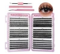 VEGCOO Pestañas Postizas Naturels Cluster Lashes 570 Unds 30-40-50-60-80-100D Pestañas Pelo a Pelo Extensiones de Pestañas Individuales Tipo Racimo Ruso para Principiantes(8-16 mm)