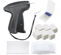 VEGCOO Pistola Etiquetadora, Máquina de Etiquetado Etiqueta Precio, para Ropa Sombreros Calcetines Etiquetadora Ropa 3000 Hilos Estándar (Blanco,5cm) + 5 Agujas de Repuesto + 300 Etiqueta