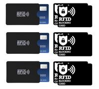 Vegcoo RFID protección tarjeta bancaria NFC set 6 tarjetas anti RFID piratería 3 protege tarjeta bancaria para tarjetas bancarias pasaportes carteras