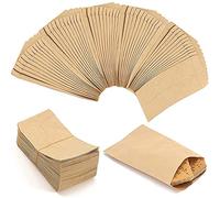 VEGCOO Sobres de papel kraft, 150 unidades, mini sobres de 6 x 10 cm, bolsa de papel kraft pequeña, bolsa de regalo para almacenar semillas, dulces, hierbas, baratijas y objetos pequeños