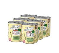 VEGDOG Alimento húmedo vegano Senior para perros mayores a partir de los 7 años, con guisantes y mijo, alimento completo sin cereales para personas con una fuente diferente de proteínas, paquete de