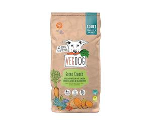 VEGDOG Green Crunch - Alimento seco vegano para perros adultos con batata y lentejas, alimento completo sin cereales para alérgicos con fuente alternativa de proteínas (10 kg)
