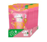 VEGDOG Pops - Palomitas hipoalergénicas para perros (10 x 20 g) | aperitivo bajo en grasa y bajo en calorías | Snack de entrenamiento para alérgicos con patatas y levadura de cerveza