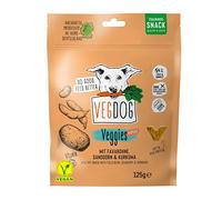 VEGDOG VEGGIES bocadillos inmunes para perros, golosinas veganas, galletas hipoalergénicas sin cereales. 10 x 125 gr, recompensa para alérgicos